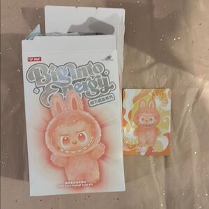 Pop Mart Big Into Energy Figurine Pop mart Labubu NWt Happiness  Plush